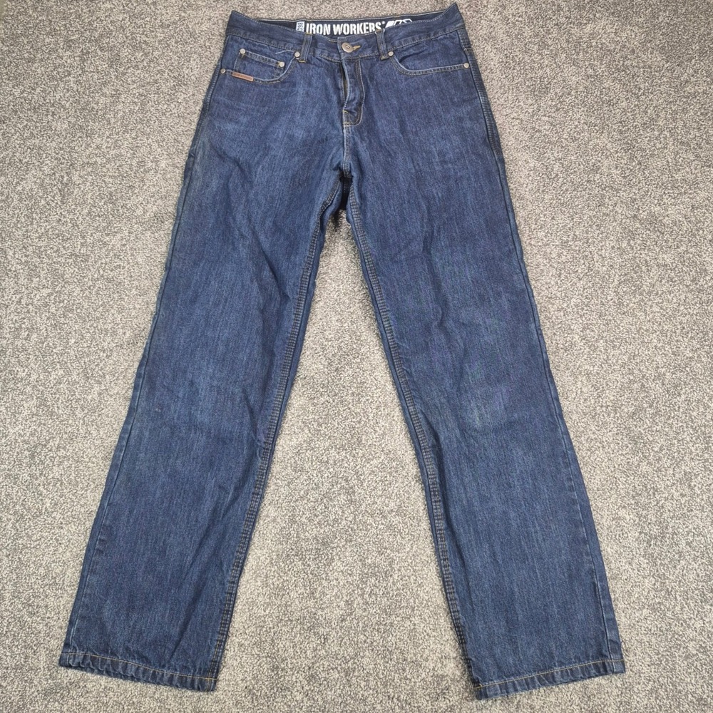 Bilt Iron Workers Motorcycle Jeans Mens 32 Blue Kevlar Reinforced 0398